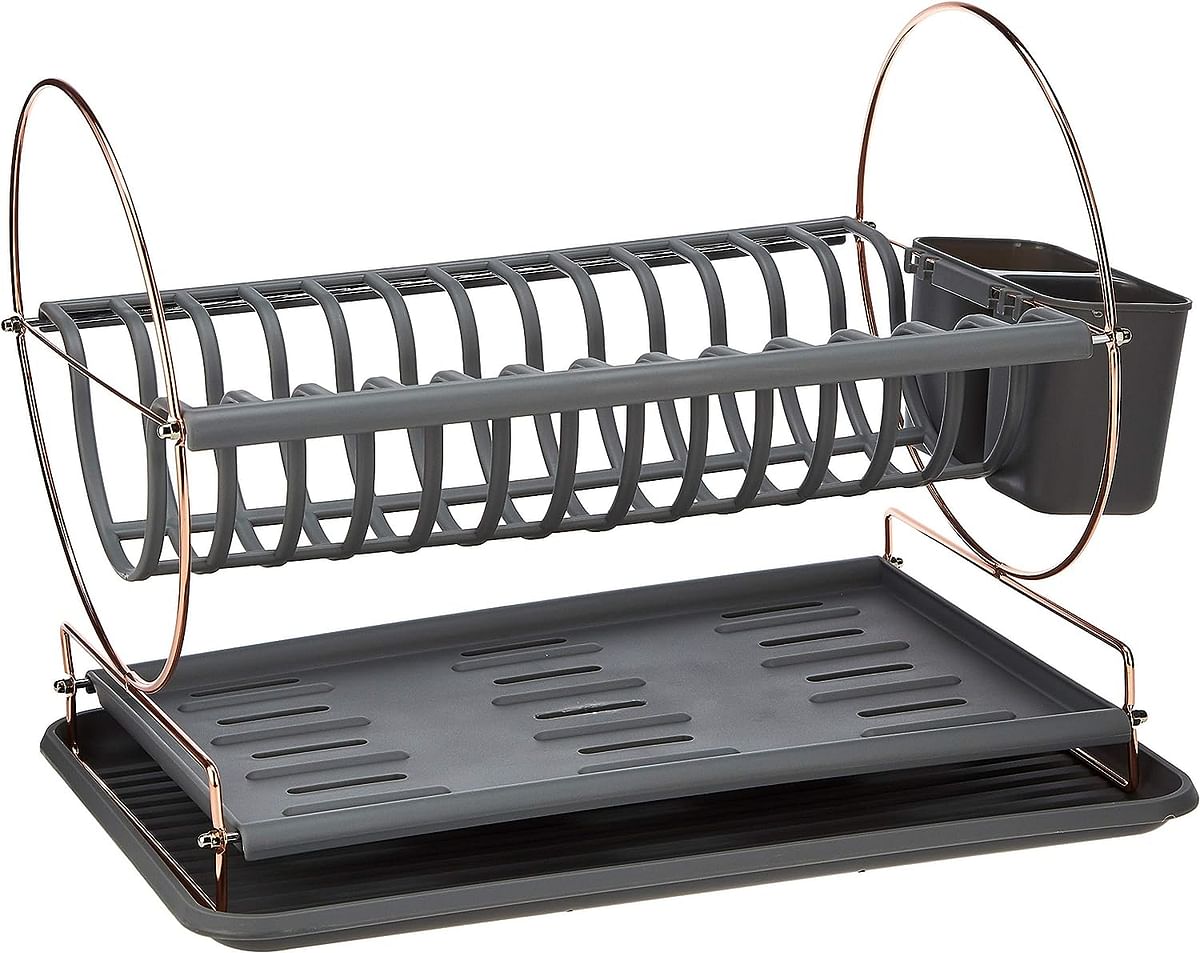 Cuisine Art Boston Dish Rack, DFS4696-GRY, Iron Wire/PP Plastic, Grey