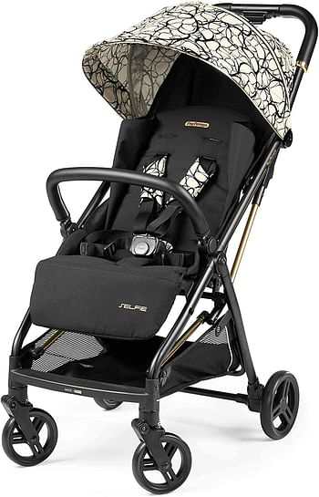 Peg Perego SELFIE GRAPHIC Lightweight Stroller BLACK/GOLD/WHITE