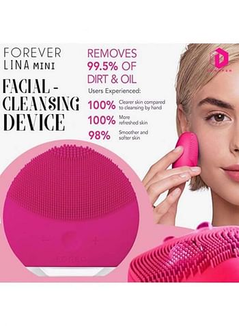 Lina Mini Silicone Facial Cleansing Device Magenta