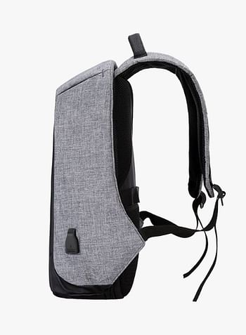 Anti Theft Back Pack With USB Charging Port Grey