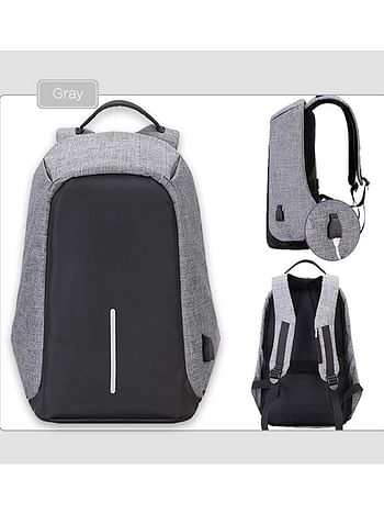 Bobby Anti-Theft Backpack With External Usb Charging Port Grey