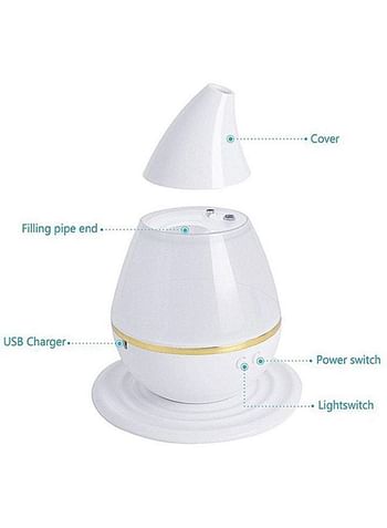 Electric Oil Diffuser Humidifier 250ML White