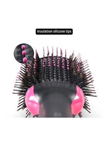 2-in-1 Hair Dryer And Volumizer Brush Black/Pink