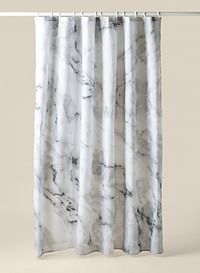 Shower Curtain - 180X180 Cm - 100% Printed Polyester Hooks - Marble Color - Bath Curtain 13 Piece Incl Ring