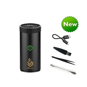 USB Type-C Power Rechargeable Incense Burner Black 14x6x6cm