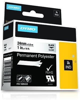 Dymo Rhino Permanent Polyester, 12 mm x 5.5 M, White