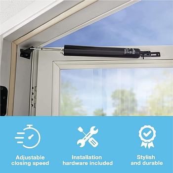 Wright Products V150WH Heavy Duty Pneumatic Screen and Storm Door Closer White, one size