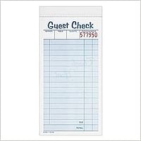 Adams Guest Check Pads, 2-Part, Carbonless, White/Canary, 3-3/8" x 6-3/8", 50 Sets per Pad, 10 Pack (104-50SW)