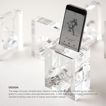 Elago Apple iPhone 6/7 Acoustic Amplification Stand - Clear