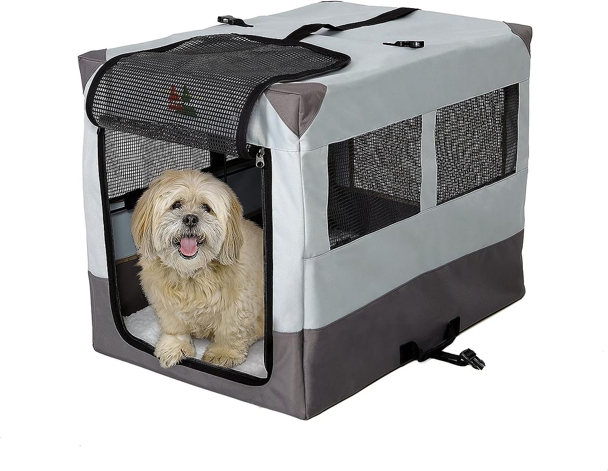 Midwest Canine Camper Double Door Soft Sided Crate, Black, 30 Inch