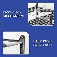 Wenko Flexi Under-Cabinet Rack, Aluminium, Extendable Home Storage Solution, Kitchen Space Saver, 44-82X39X28Cm, Aluminium
