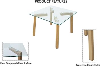 Mahmayi HYCT12-60 Glass Coffee Table (Set of 2)