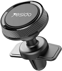Yesido Mobile Magnetic Car Holder Black, 360 Degree Magnetic Mount Air Vent Cradle Compatible with iPhone 12 mini/12/12 pro, Samsung Galaxy S21/20 or Note Ultra, Huawei and more
