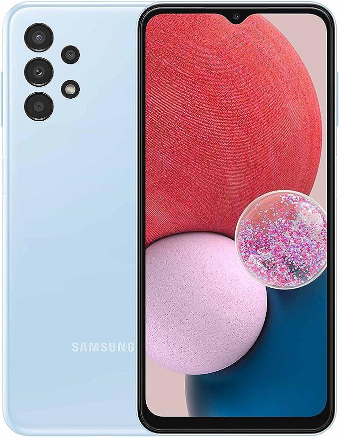 Samsung Galaxy A13 Mobile Phone Dual SIM Android Smartphone 6.6 Inch Infinity-V Display, 4GB RAM, 128GB Storage, 5, 000 Mah Battery, Light Blue, Android 12