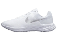 Nike Women's Revolution 6 Running Shoes (White/Metallic Silver/Pure Platinum, Size 7 US)