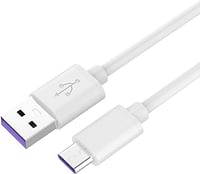 PremiumCord fast charging cable, USB-C 1 m, super fast charging 5A, USB 3.1 type C male to USB 2.0 male, fast charging and data cable suitable for type C devices, white, 1 m