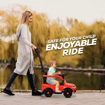 Baybee Rover Pro Push Ride on Car for Kids, Ride on Toy Kids Car with Music, Light, Storage & Parental Handle, | Push Car for Kids | Ride on Baby Car for Kids to Drive 1 to 3 Years Boy Girl -Red