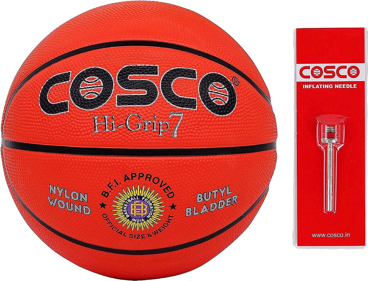 Cosco Hi-Grip Basket Balls, Size 7 (Orange)