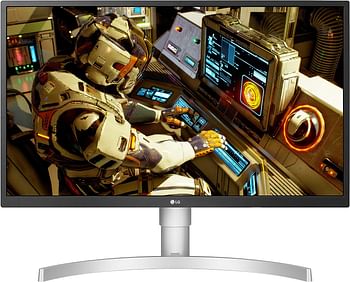 LG 27 inch 4K UHD IPS LED HDR Monitor with Radeon Freesync Technology and HDR 10 27UL550-W - Silver