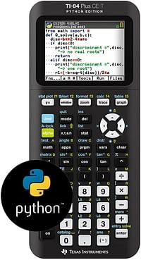 Texas Instruments TI-84 Plus CE-T Python Edition Graphing Calculator - Black