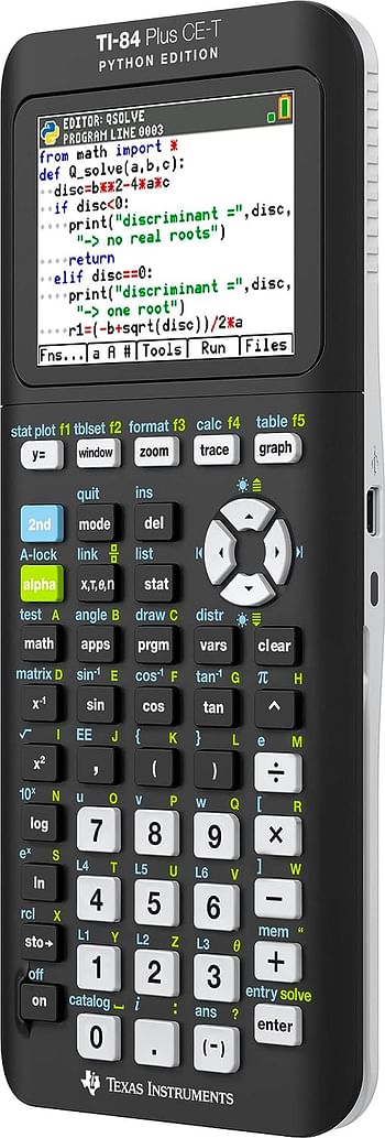 Texas Instruments TI-84 Plus CE-T Python Edition Graphing Calculator - Black