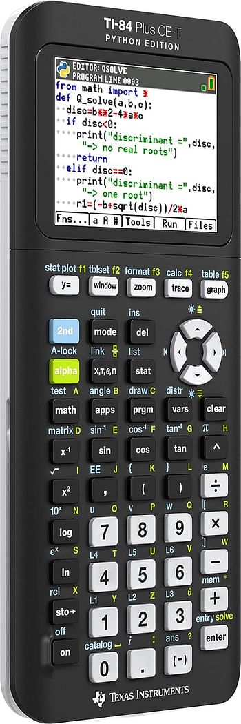 Texas Instruments TI-84 Plus CE-T Python Edition Graphing Calculator - Black