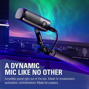 Elgato Wave DX - Dynamic XLR Microphone, Cardioid pattern, Noise Rejection, speech optimised for Podcasting, Streaming, Broadcasting, No Signal Booster Required, works with any Interface, for Mac, PC