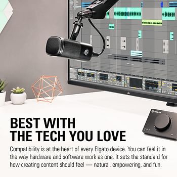 Elgato Wave DX - Dynamic XLR Microphone, Cardioid pattern, Noise Rejection, speech optimised for Podcasting, Streaming, Broadcasting, No Signal Booster Required, works with any Interface, for Mac, PC