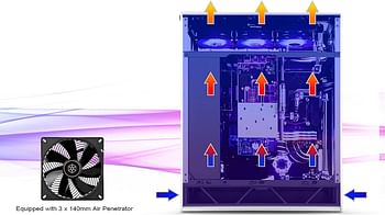 SilverStone Technology ALTA F1, black, Stack effect design ATX tower with aluminum shell and tempered glass, SST-ALF1B-G