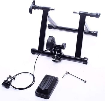 BalanceFrom Bike Trainer Stand Steel Bicycle Exercise Magnetic Stand with Front Wheel Riser Block