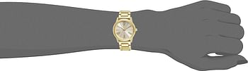 Michael Kors Womens Hartman Goldtone 3 Hand Watch