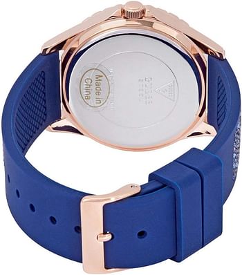 Guess Womens Quartz Watch, Analog Display And Silicone Strap - W1096L4