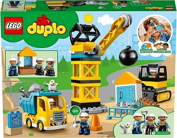 LEGO® DUPLO® Construction Wrecking Ball Demolition 10932 Building Toy (56 Pieces)