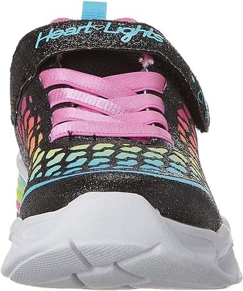 Skechers Girl's Sweetheart Lights Lovely Colours Velcro Trainer 302312L- 18 EU