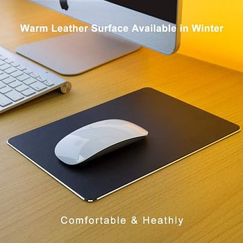 VAYDEER Mouse Pad for Magic Mouse,Aluminum Metal Mouse Pad Premium Ultra Thin Smooth Hard Mouse Mat Anti-Slip Double Side Mouse Mat Waterproof Fast & Accurate Control for Gaming and Office