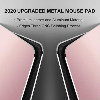 VAYDEER Mouse Pad for Magic Mouse,Aluminum Metal Mouse Pad Premium Ultra Thin Smooth Hard Mouse Mat Anti-Slip Double Side Mouse Mat Waterproof Fast & Accurate Control for Gaming and Office