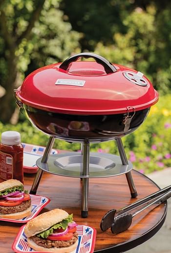 Cuisinart Portable Charcoal Grill 14-Inch CCG190RB - Red