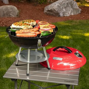 Cuisinart Portable Charcoal Grill 14-Inch CCG190RB - Red