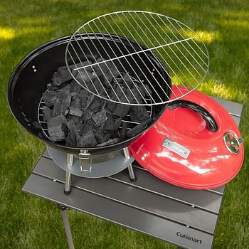 Cuisinart Portable Charcoal Grill 14-Inch CCG190RB - Red