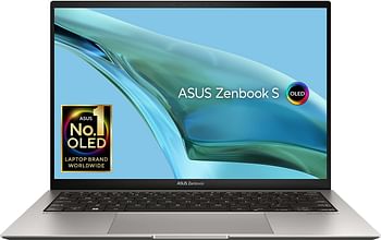 ASUS Zenbook OLED S13 UX5304VA-OLEDI7T Basalt Grey Slim Laptop, i7-1355U 16GB LPDDR5 1TB PCIE 4.0 Performance, WIN11 HOME, 13.3-inch, 2.8K 16:10, FHD Webcam, Backlit-Eng-Arb-KB