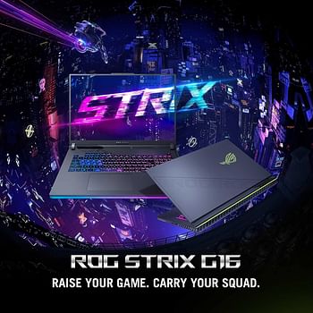 ASUS ROG Strix G16 G614JV-N4071W Eclipse Gray Gaming Laptop, i7-13650HX 16GB 1TB PCIE 4.0 SSD, NV RTX4060, 8GB VRAM, WIN11 HOME, 16-inch QHD (2560 x 1600) 240Hz, HD Webcam, Backlit-RGB-Eng-Arb-KB