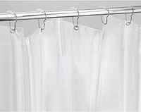 Vinyl Plastic Long Shower Curtain Liner. Plastic Shower Curtain For Use Alone Or With Fabric Curtain, 108 X 72 Inches, Clear / Extra Wide