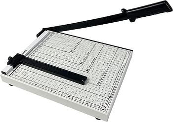 Hamnor Office Heavy Duty Munal A4 Paper Trimmer White Paper Cutter Machine for Craft Photo 12" Paper Cutter