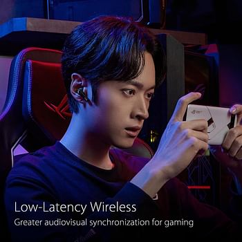 Asus Rog Cetra True Wireless gaming headphones with low-latency wireless connection, ANC, up to 27-hour battery with wireless-charging case, IPX4 water resistance