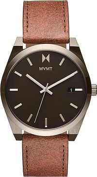 Mvmt Element Men's Coffee Brown Dial, Brown Leather Watch - 28000072-D