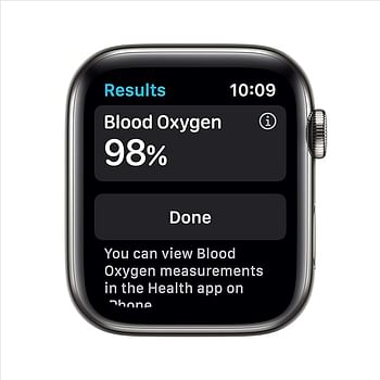 Apple Watch Series 6 (GPS + Cellular, 44mm) - Graphite Stainless Steel Case With Black Sport Band