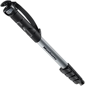 Manfrotto Mmcompactadv-Bk, Compact Advanced Monopod With Handgrip And Wrist Strap, Compatible With Dslr, Compact System Camera, Mirrorless, Black