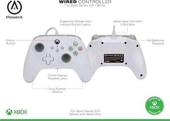 PowerA Enhanced Wired Controller for Xbox Series X|S - Purple Hex, gamepad, wired video game controller, gaming controller, Xbox Series X|S (Xbox Series X)