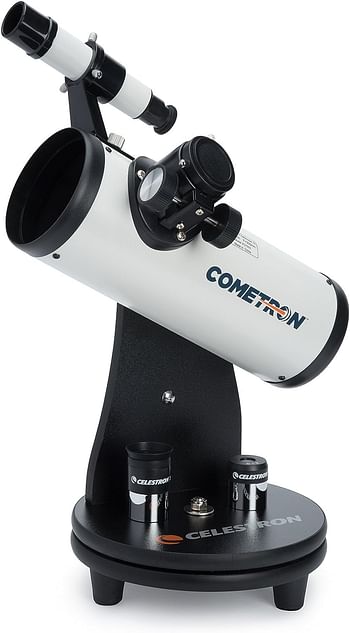 Celestron 76mm Cometron Firstscope Compact And Portable Tabletop Dobsonian Telescope Ideal Telescope For Beginners Includes 5X24 Finderscope Bonus Astronomy Software Package