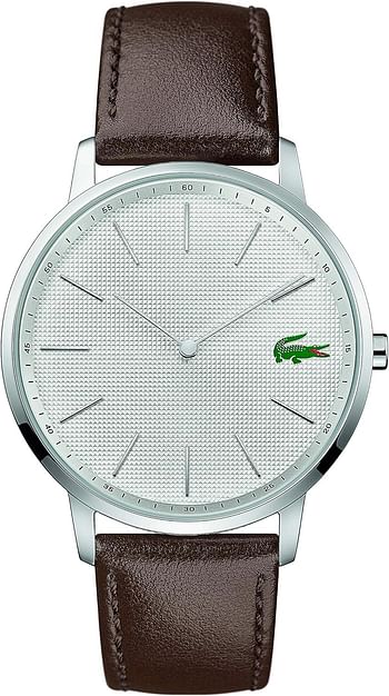 Lacoste Men's Quartz Watch, Analog Display and Leather Strap 2011002